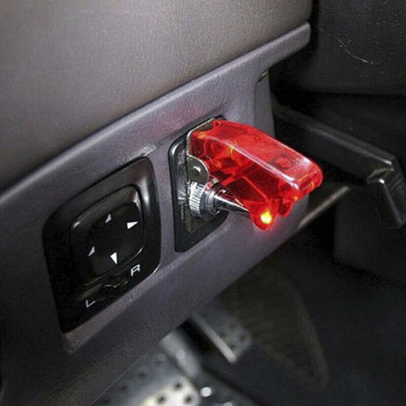 12V 20A Red Cover LED Light Rocker Toggle Switch SPST ON/OFF Car Marine B.l8