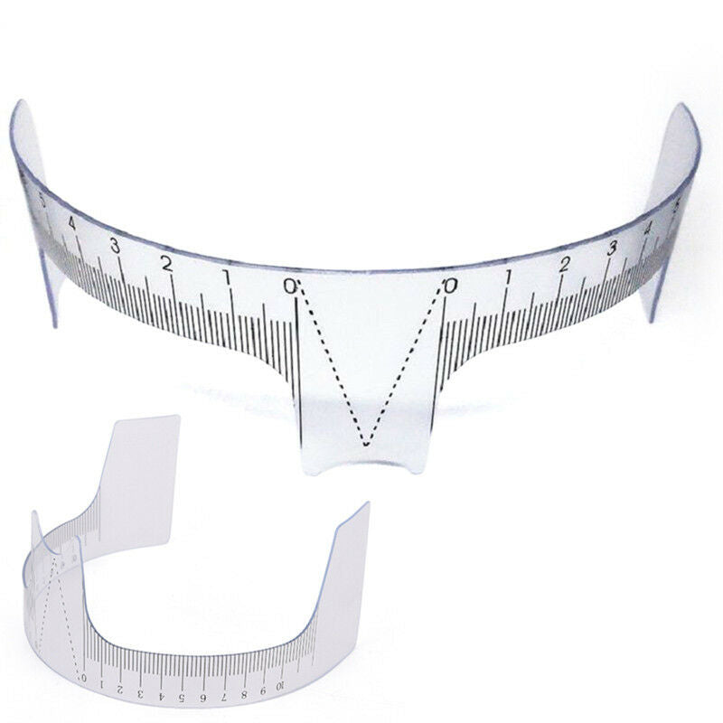 Reusable Eyebrow Stencil Makeup Microblading Measure Plastic Tattoo Ruler H1 Lt