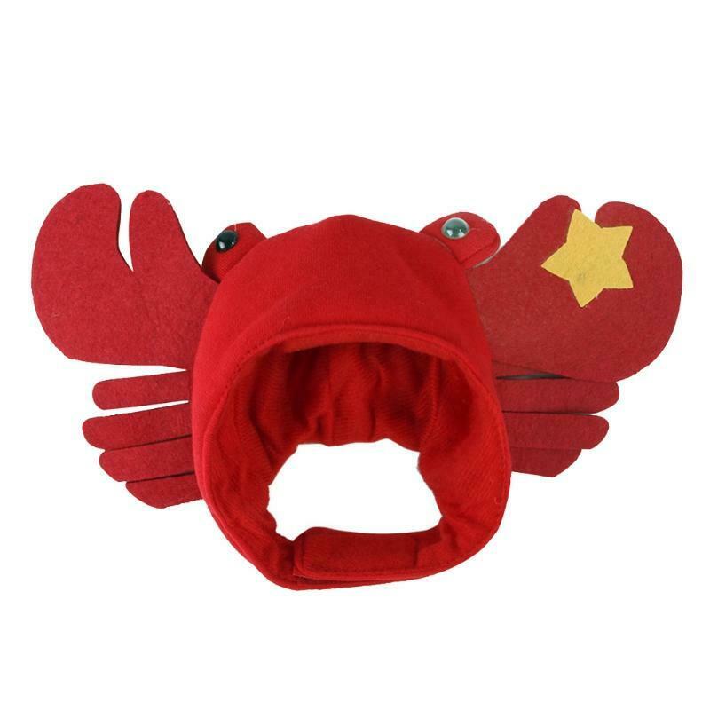 Cat Hat Crab Funny Halloween Costume Cat Dog Hats Pet Puppy Props Dress Headgear