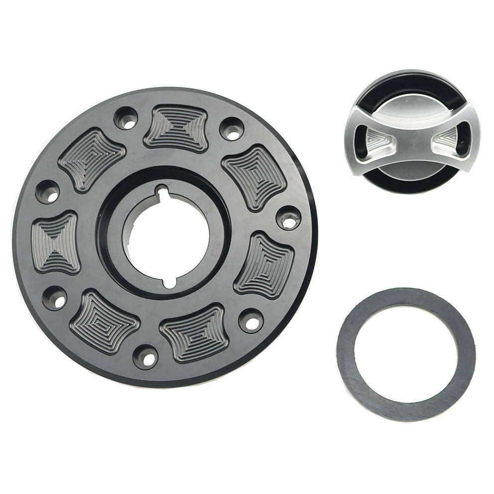 Silve CNC Bow-tie Gas Fuel Tank Cap Cover For Kawasaki ZX-11 ZXR400 Ninja ZX ZZR