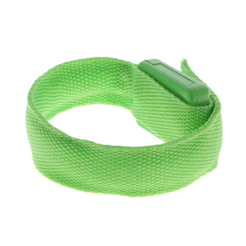 High Visibility LED Flashing Outdoor Sports Elastic Wristband  Green