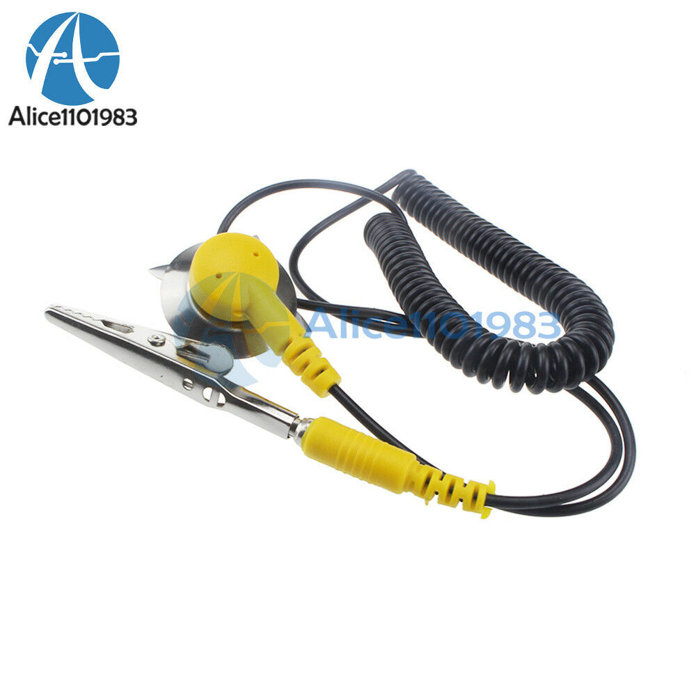 2PCS Anti-Static Coil Cable Anti Static ESD Mats Grounding Point Cord