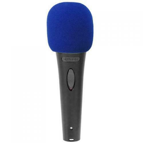 Black + Blue Microphone Audio Mic Windscreen Wind Shield Sponge Foam Cover Decor