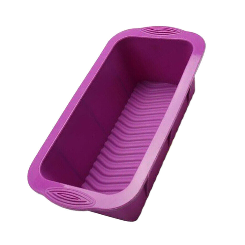 Non-stick Silicone Mould Baking Loaf Cake Tin Tray Kitchen Accessories Purple