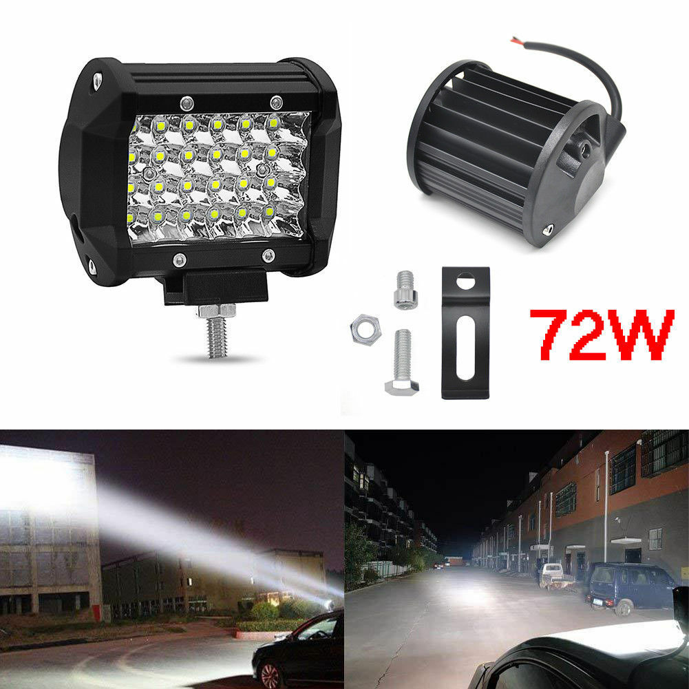 4" 200W LED Work Light SPOT Lights For Truck Off Road Tractor 12V/24V Square