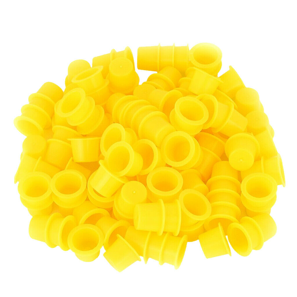 200 Pieces Disposable Plastic Tattoo Cup Pigment Ink Holder Medium Size