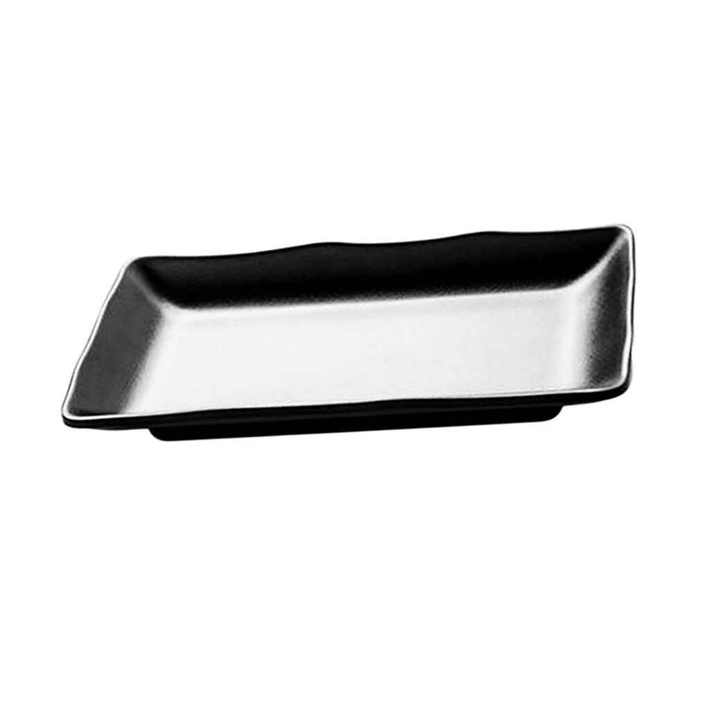 Hotel Serving Tray Japanese Style Glass Cake Sushi Melamine F 21x13x2.5cm