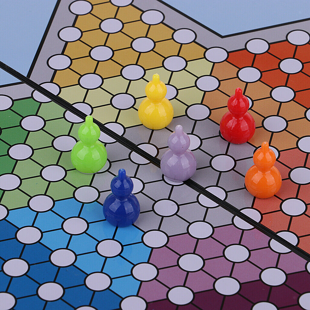 Chinese Checkers Table Game -  Folding Board, Unfold To 7.6x7.6 Inch