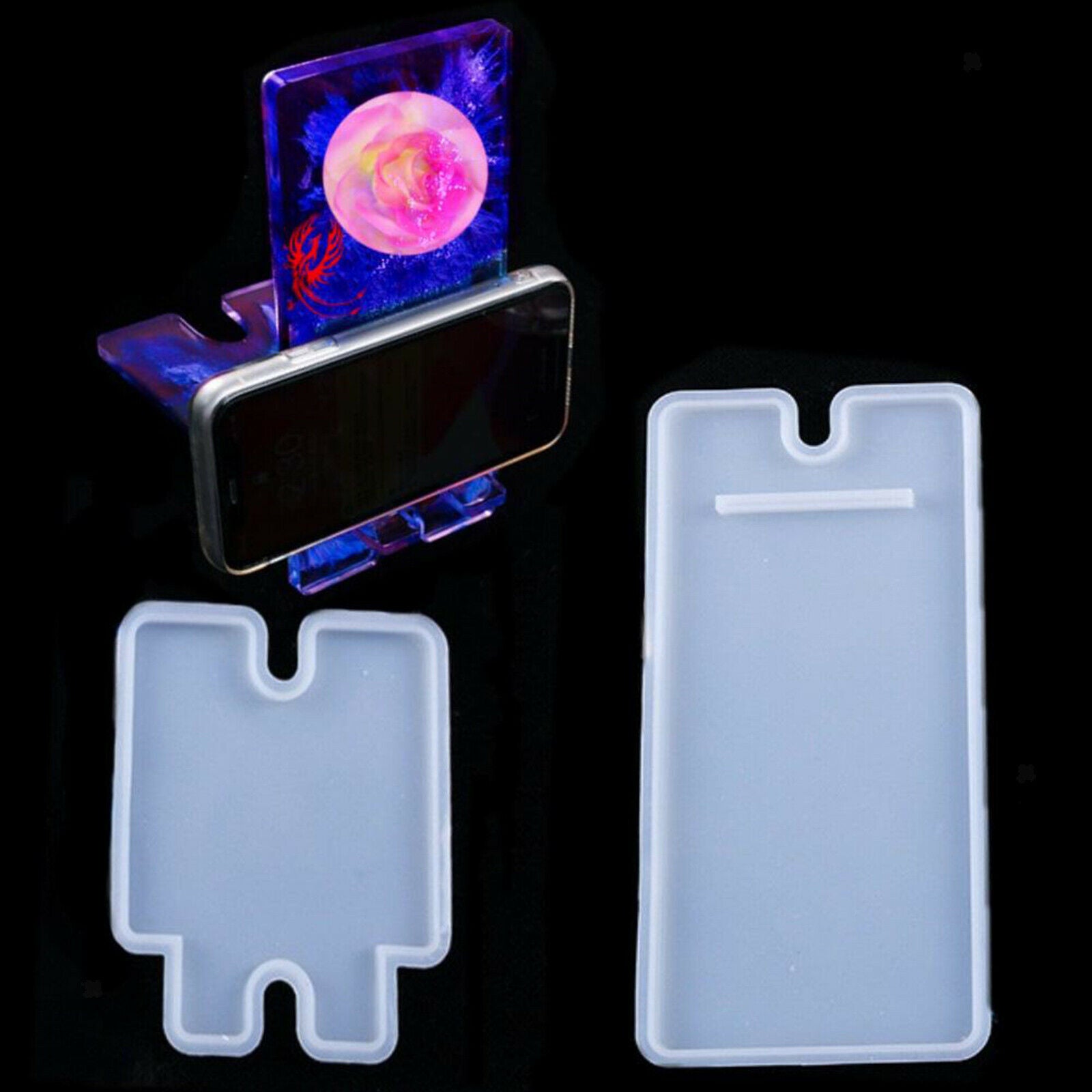 DIY Cell Phone Stand Epoxy Mold Universal Smartphone Holder Silicone Molds
