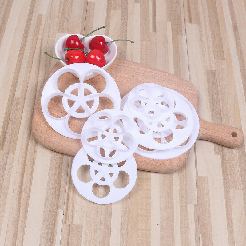 6Pcs Rose Flower Petal Shape Cutters Tools For Cake Sugarcraft Fondant Co.l8
