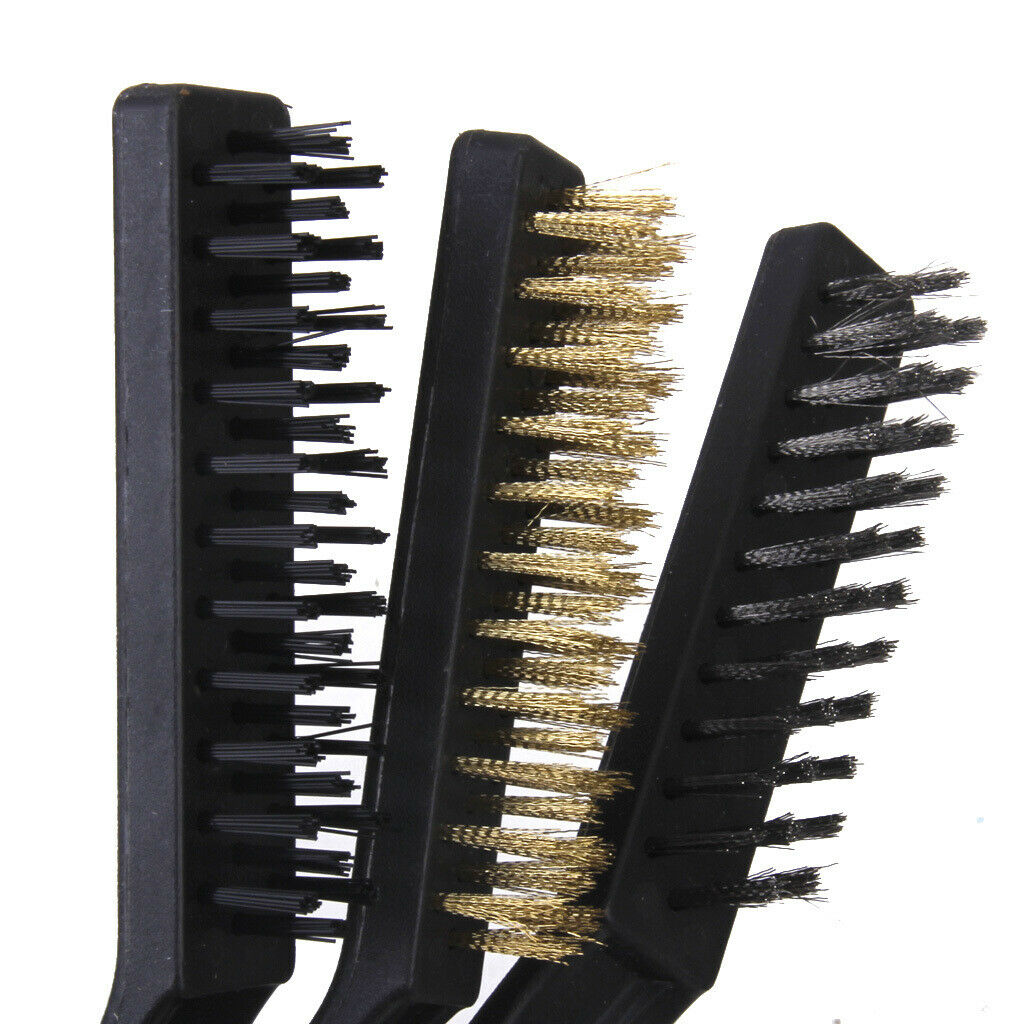 Mini Wire Brush Set Steel Brass Nylon