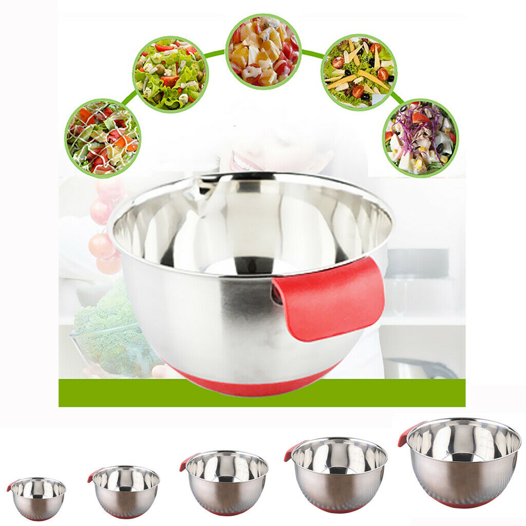 European Salad Bowl With Handle Stainless Steel 24cm