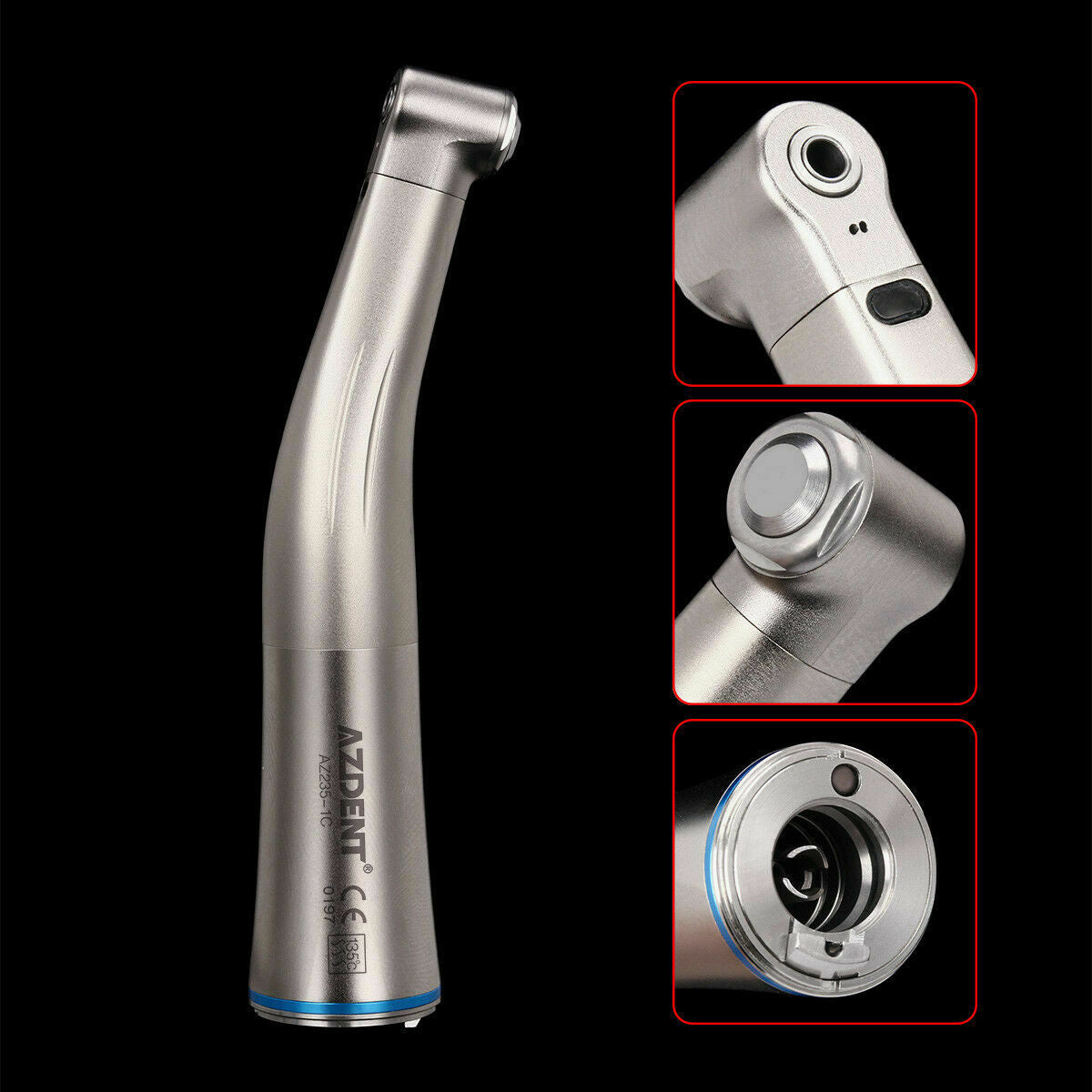 Dental 1:1 LED Fiber Optic Push Button Contra Angle Handpiece Internal fit NSK