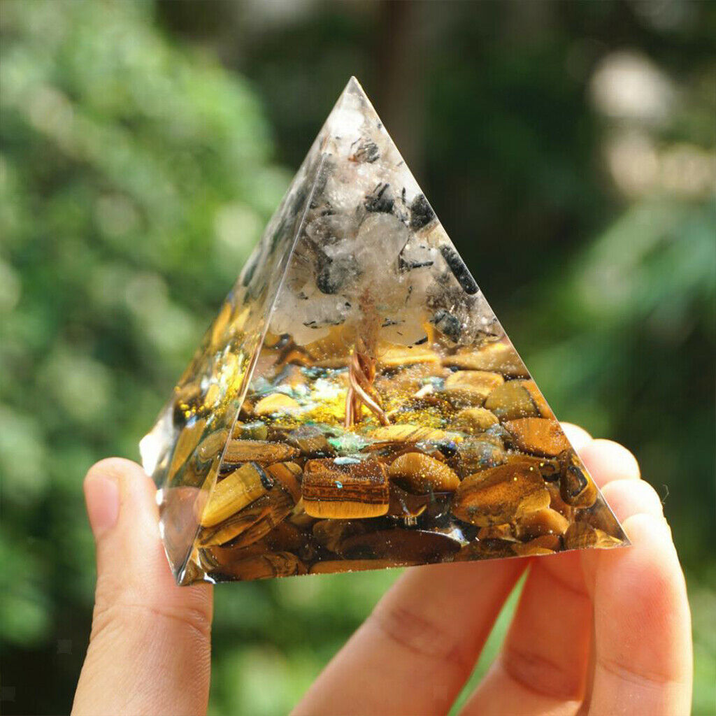 6cm Crystal Pyramid Ornament Moonstone Relieve Irritability Relax Mood