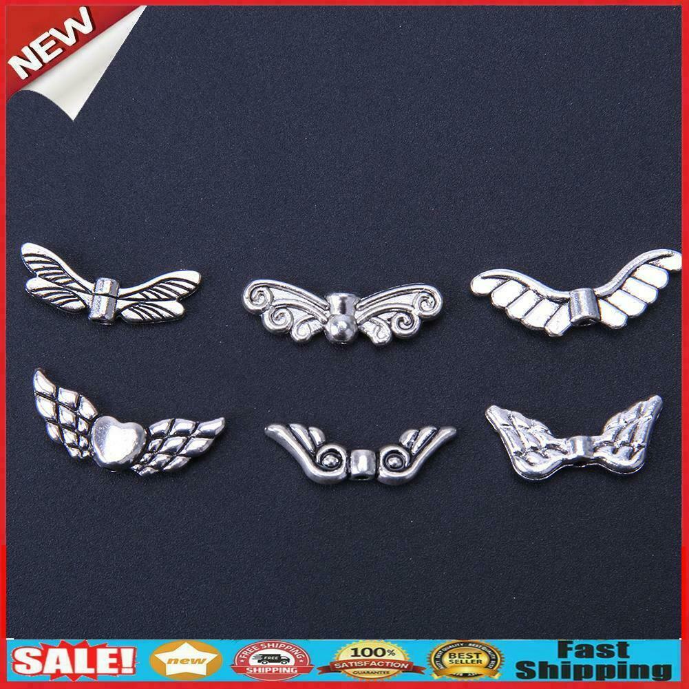 60pcs Butterfly Angel Wings DIY Decor Charm Jewelry Pendant Chain Necklace @
