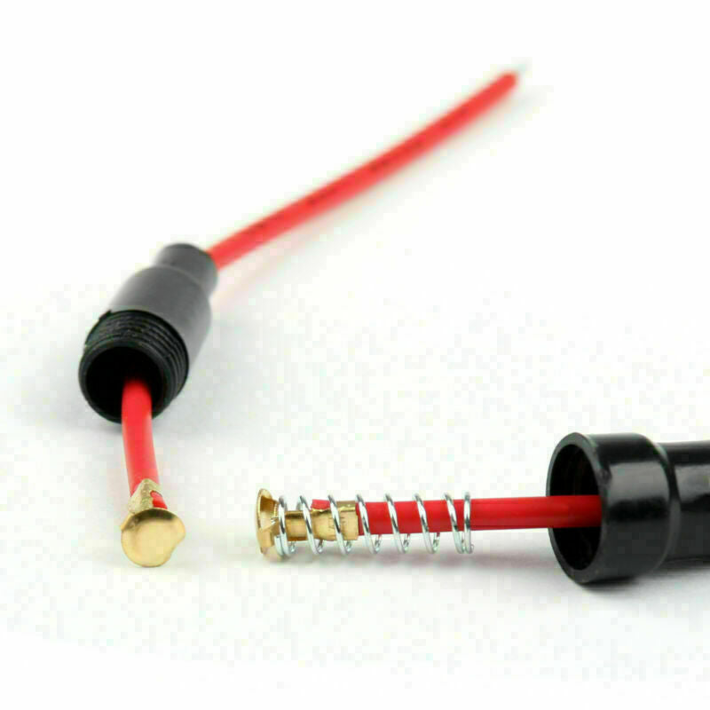 40Pcs 5x20mm AGC Fuse Holder Case In-line Screw Type With 20 AWG Wire Cable CA