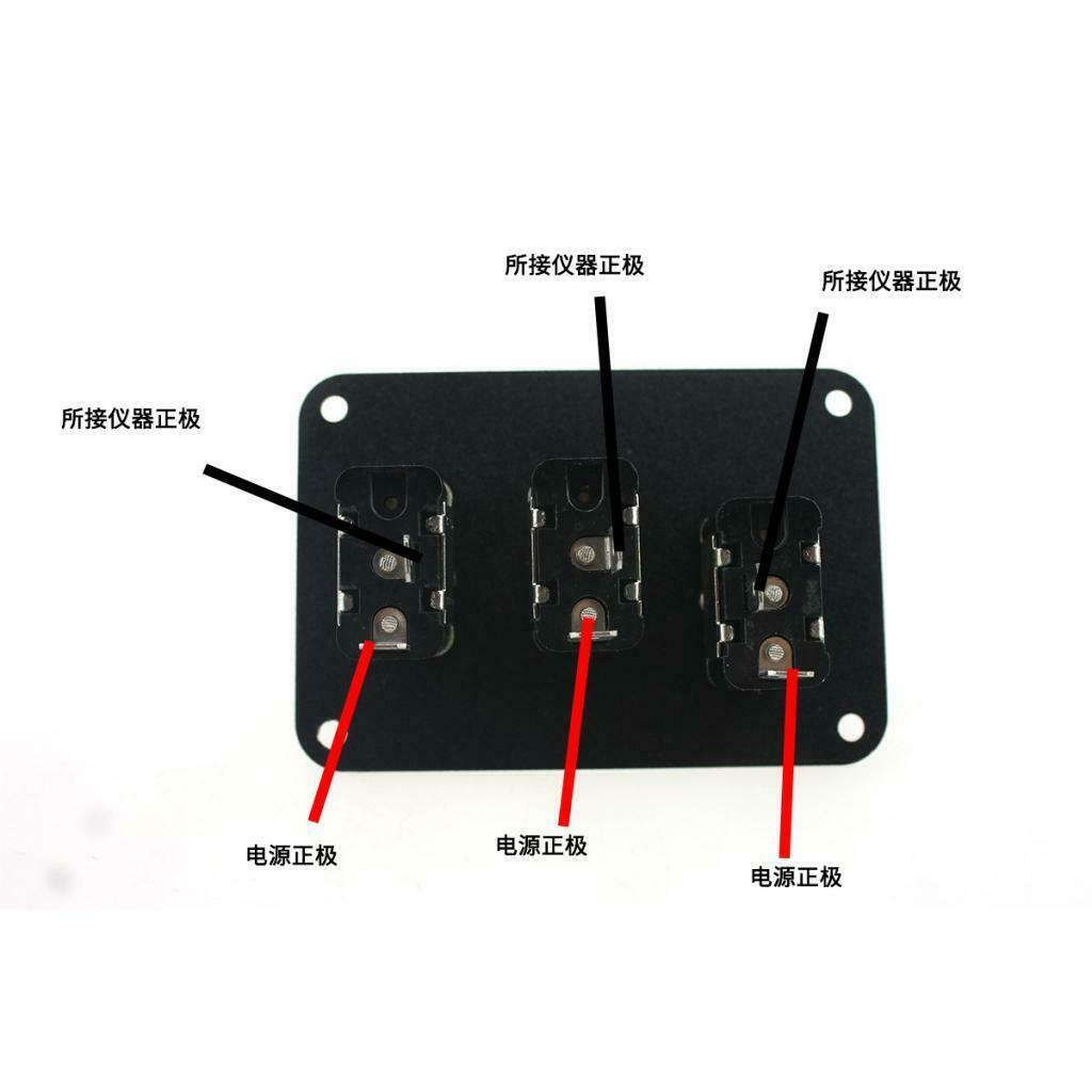 Car Marine Boat 12V/20A 3 Gang SPST Toggle Switches Control Aluminum Panel