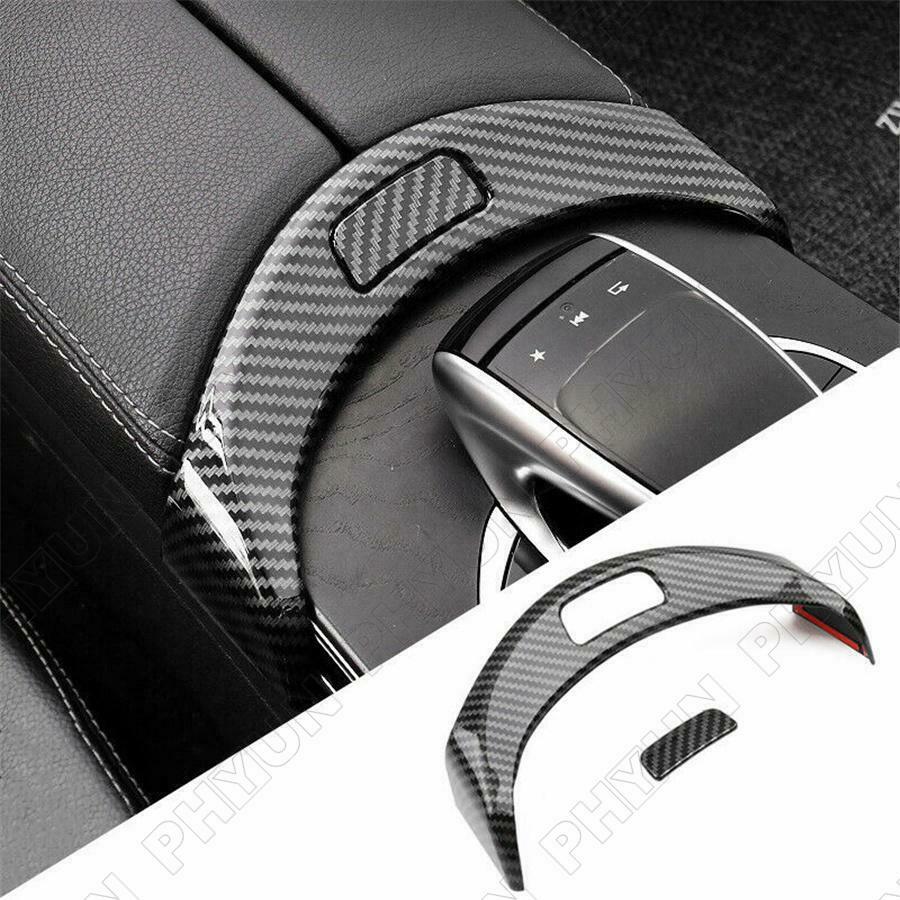 2x Car Armrest Box Button Frame For Mercedes Benz C Class X253 W205 GLC 2015-20