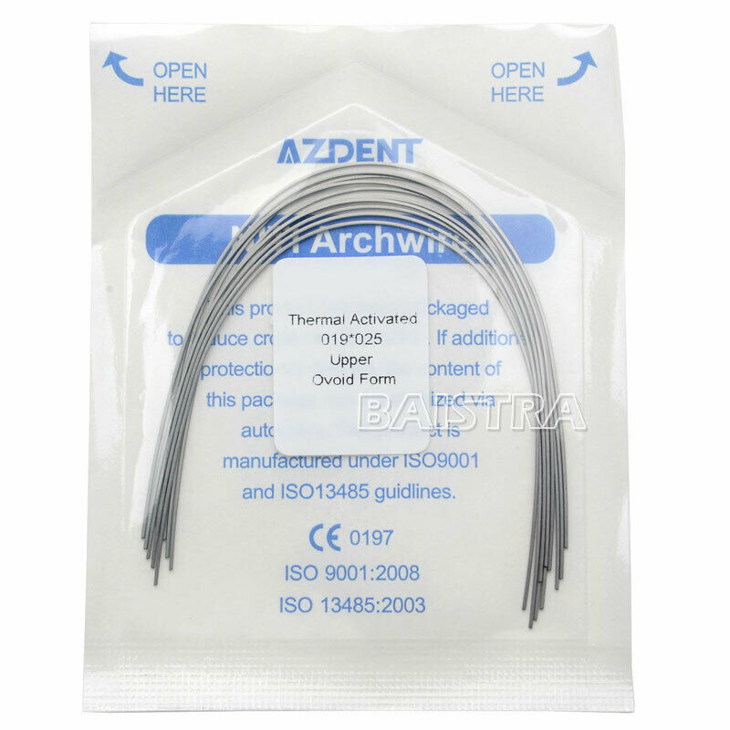 50 bags Dental Ortho Arch Wires Heat Thermal Niti Rectangular 019*025 Upper