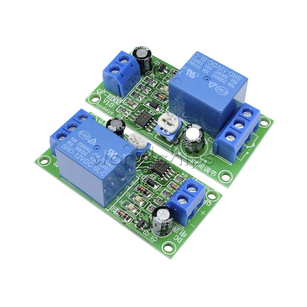 0-60 Second Delay Time Switch 1 Minute Adjustable DC12v NE555 Timer Relay Module