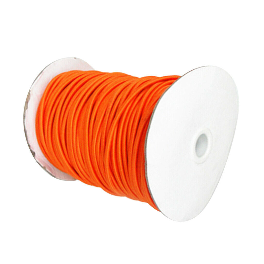 4mm x 5 Meters Orange Elastic Bungee Rope Shock Cord Tie Down Boats Trailers
