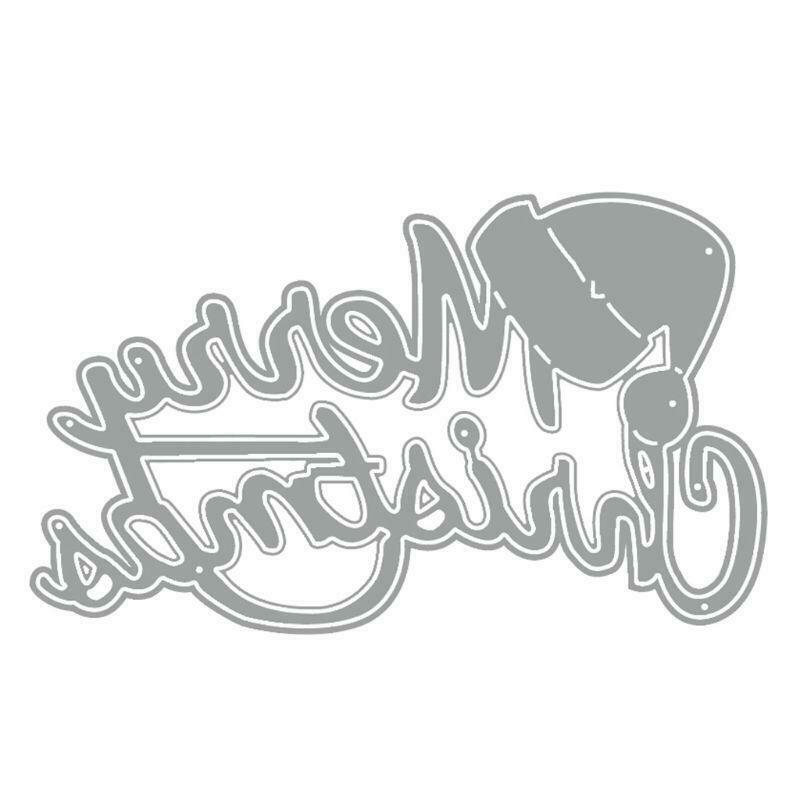 Merry Christmas Hat Metal Cutting Dies Stencil DIY Scrapbooking Album Stamp Card