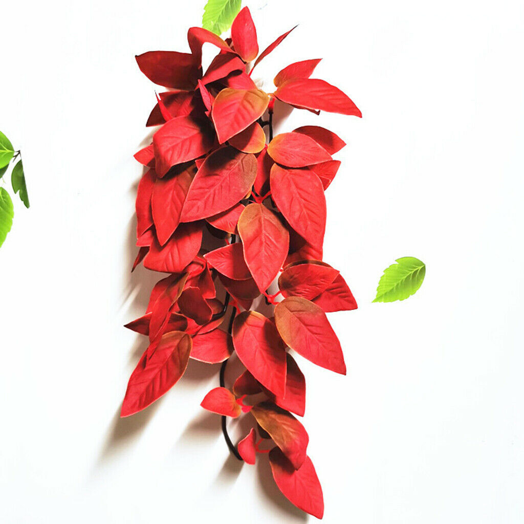 4pcs 30cm Artificial Vine Plants Aquarium Tank Planting Reptile Hideouts