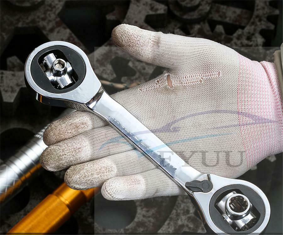 1x 8 in 1 Spanner Wrench Ratchet Ring Box Set 7-14MM Tool Mechanic Car Garage