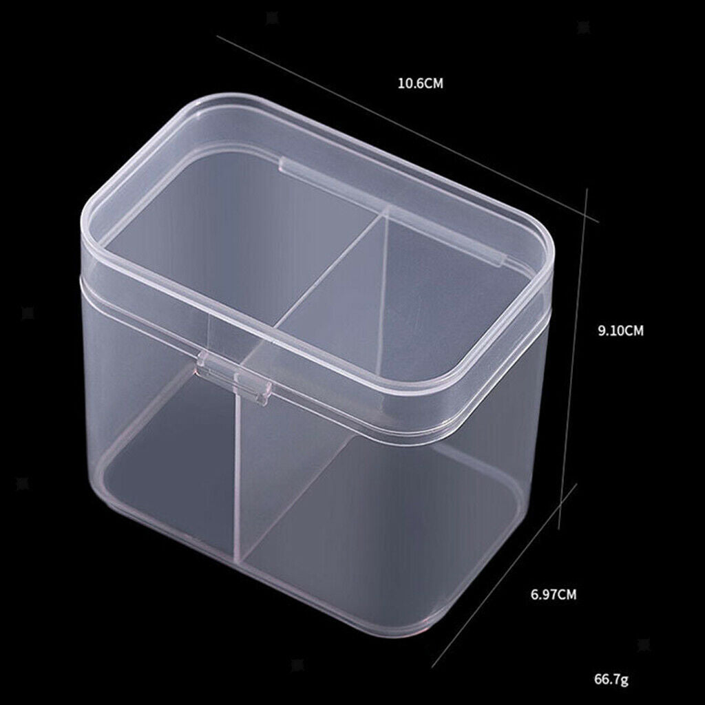 2 Spaces Cosmetic Nail Wipes Storage Holder Box Cotton Swabs Pads Container