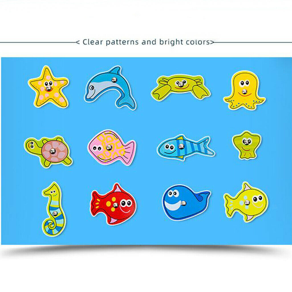 Magnetic Fishing Game Toddler Wooden Toys Fish Board Games for 3 4 Year Old