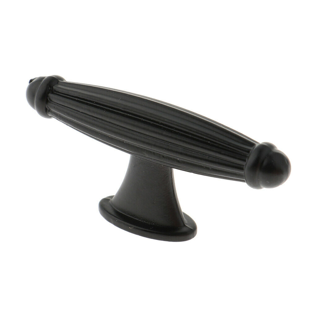 1 Piece Rectangle Black European Aluminum Alloy Matte Cabinet Door Handle