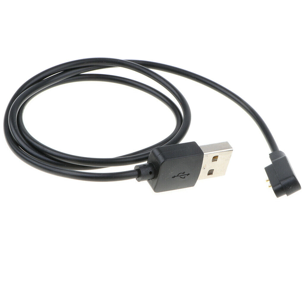 2 Pin Smart Watch USB Fast Charging Cable Cradle Stand for Smart Watch Black