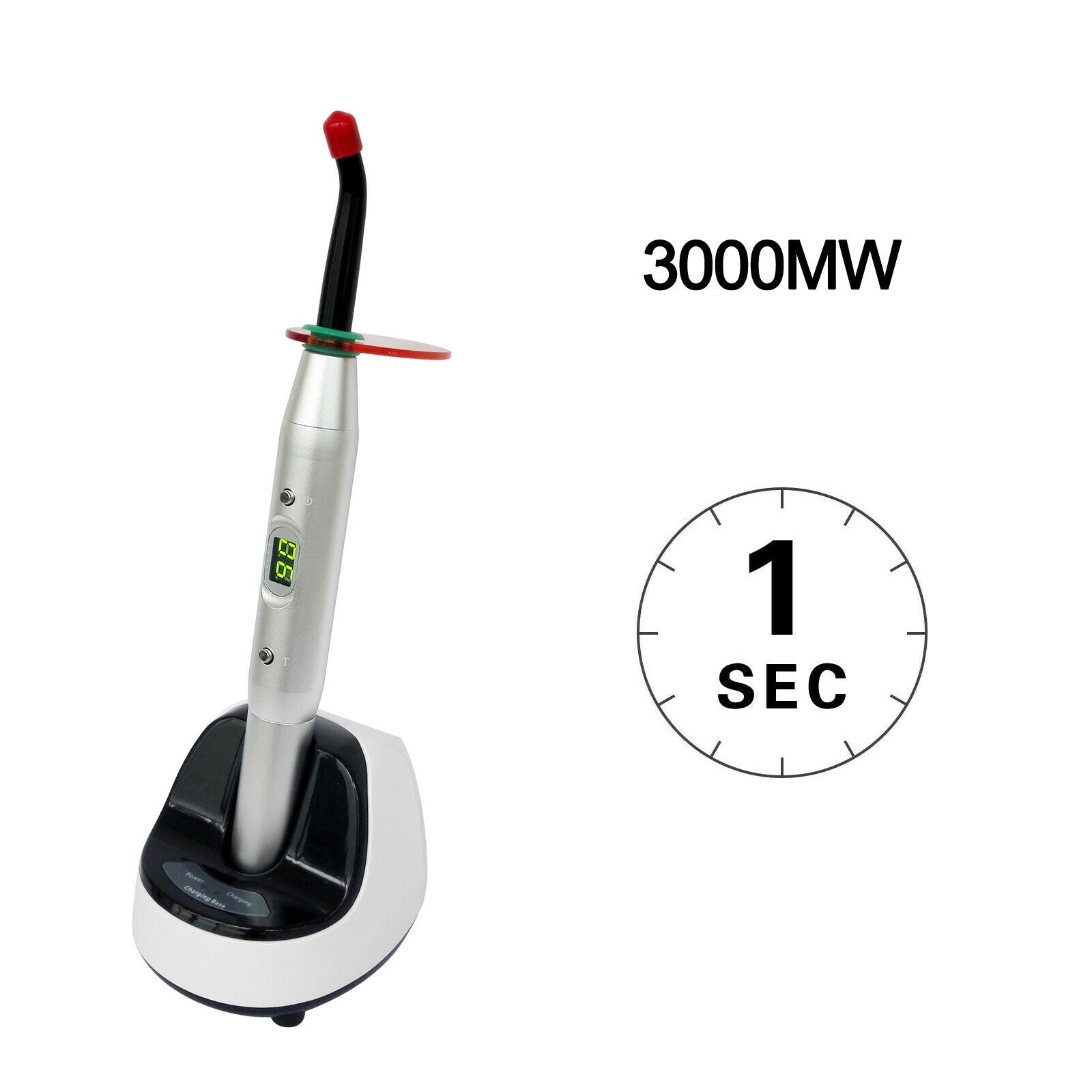 Dental Cordless LED Orthodontics Curing Whitening Lamp 12W 2700mw/cãŽ¡ Metal