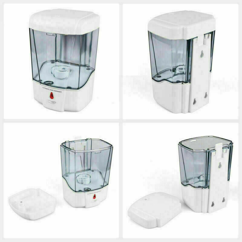 700ML Wall-Mounted Automatic Touchless IR Public Hand Soap Shampoo Dispenser