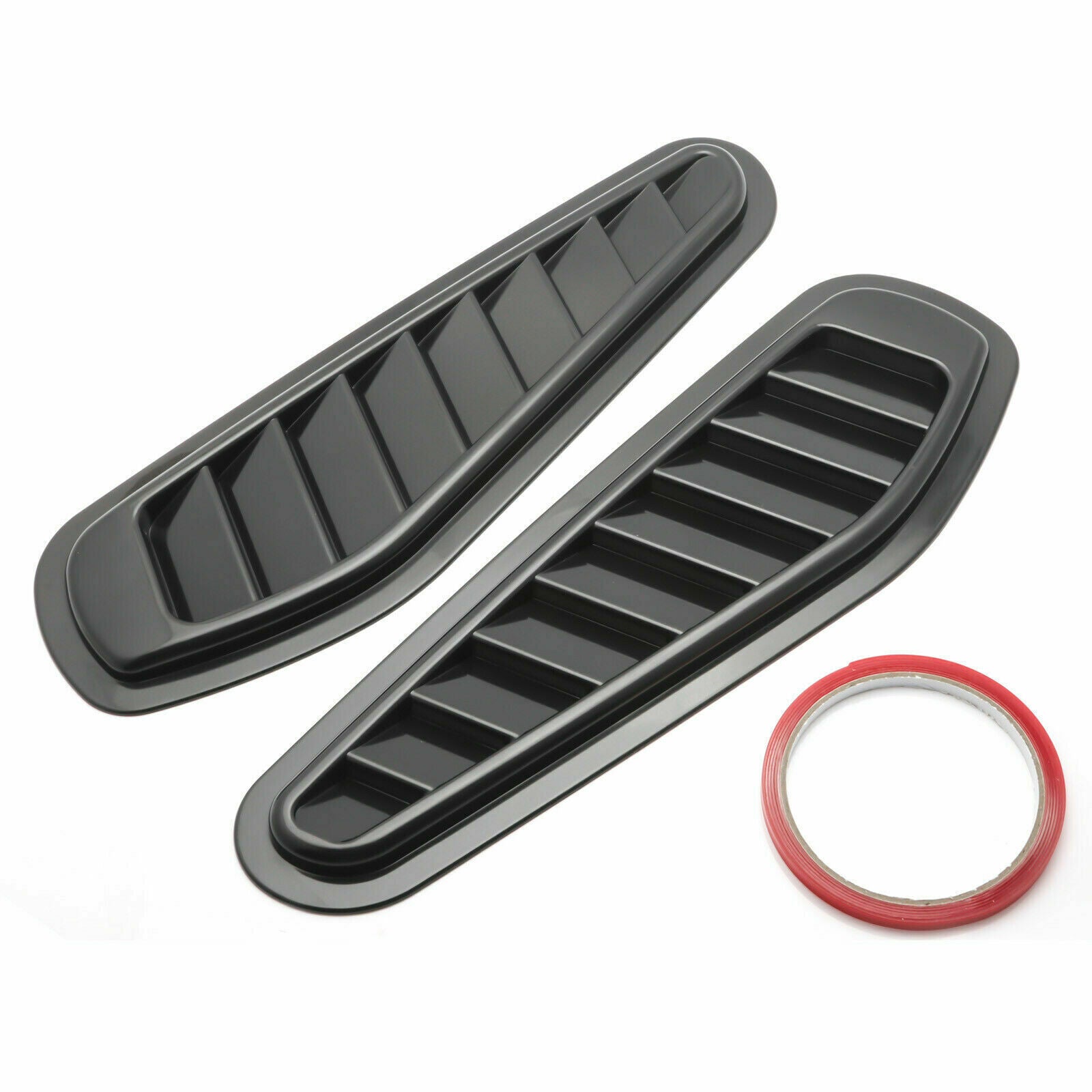 Universal Glossy Black Sport Racing Air Flow Vent Bonnet Hood Scoop Cover Trim