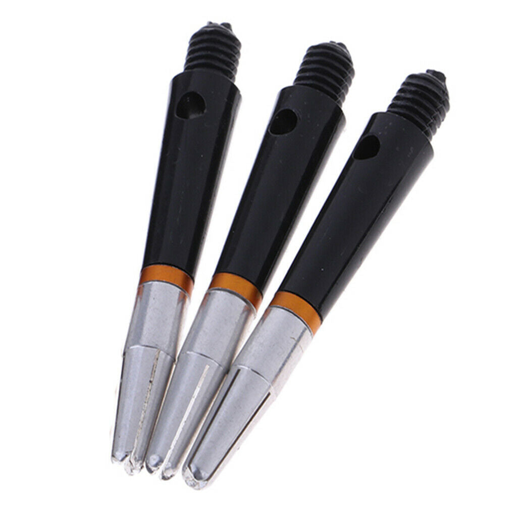 2X 3pcs Alloy 360 Degree Rotating Medium Dart Shaft Stem Replacement Parts 45mm