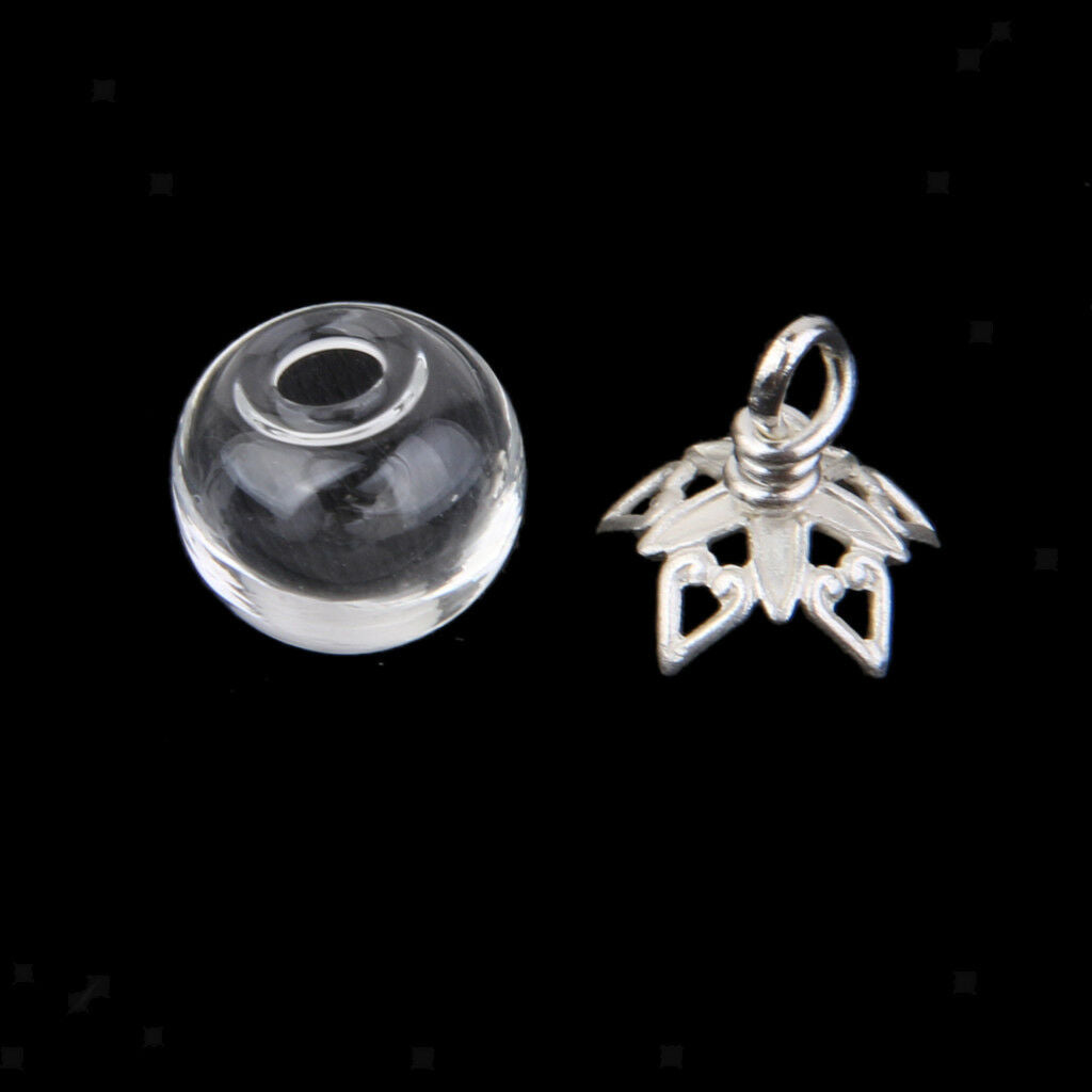 10 Pieces/ Lot Clear Empty Wishing Bottles Vial Necklace Pendants DIY Charms