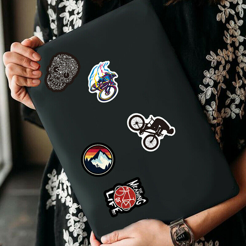50pcs Mountain Bike Stickers Waterproof DIY Skateboard Laptop MotorcycleW Ac Ad