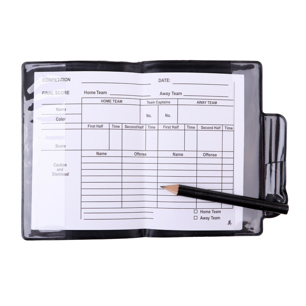 Sports Football Soccer Referee Wallet Notebook & Red Card and Yellow Card