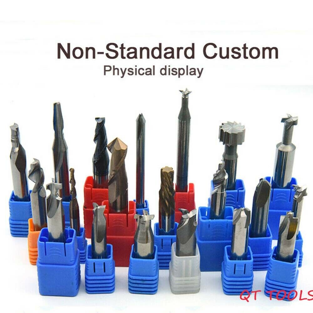 2Pcs  2.5mm Solid Carbide End Mill CNC Milling Cutter Drill 4 Flute HRC65