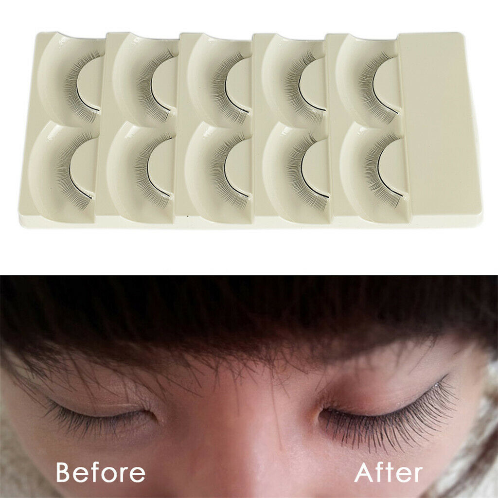 5 Pairs Soft Natural Cross Handmade Eye Lashes Makeup Extension False Eyelashes