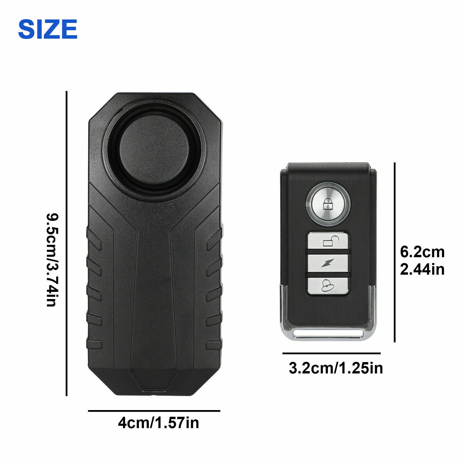 Loud 113dB Wireless Anti-Theft Vibration Motorcycle Bike Security Alarm Remote