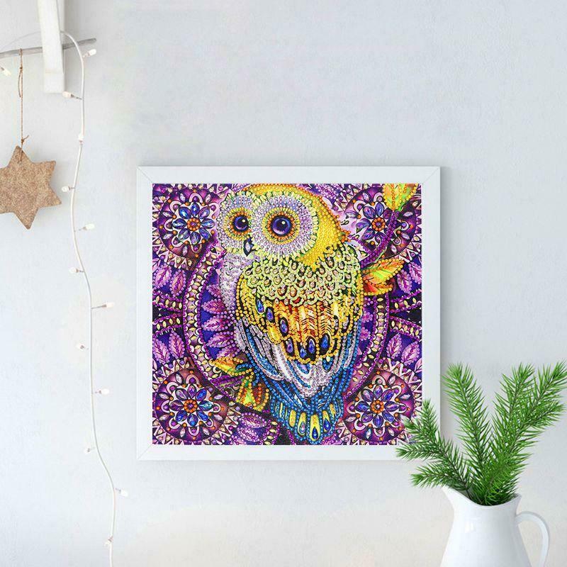 Lovely Owl 5D Special Diamond Painting Embroidery DIY  Crystal Cross Stitch Kit