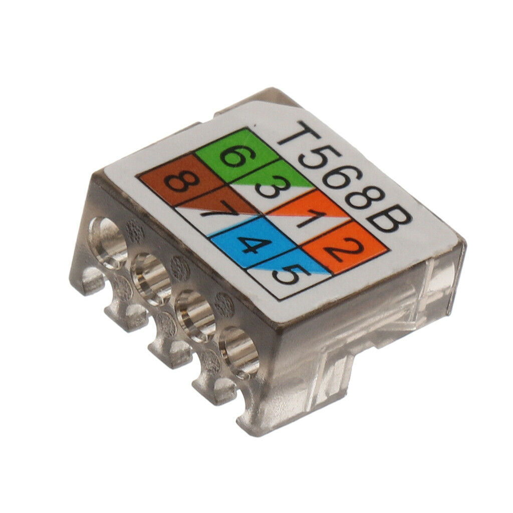10 Packs Shielded Cat6A RJ45 Modular Plug LAN Ethernet Metal Connector End