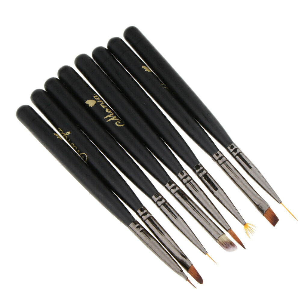 Nail Art UV Gel Liner Brush Handle Manicure Painting Pen Case Set