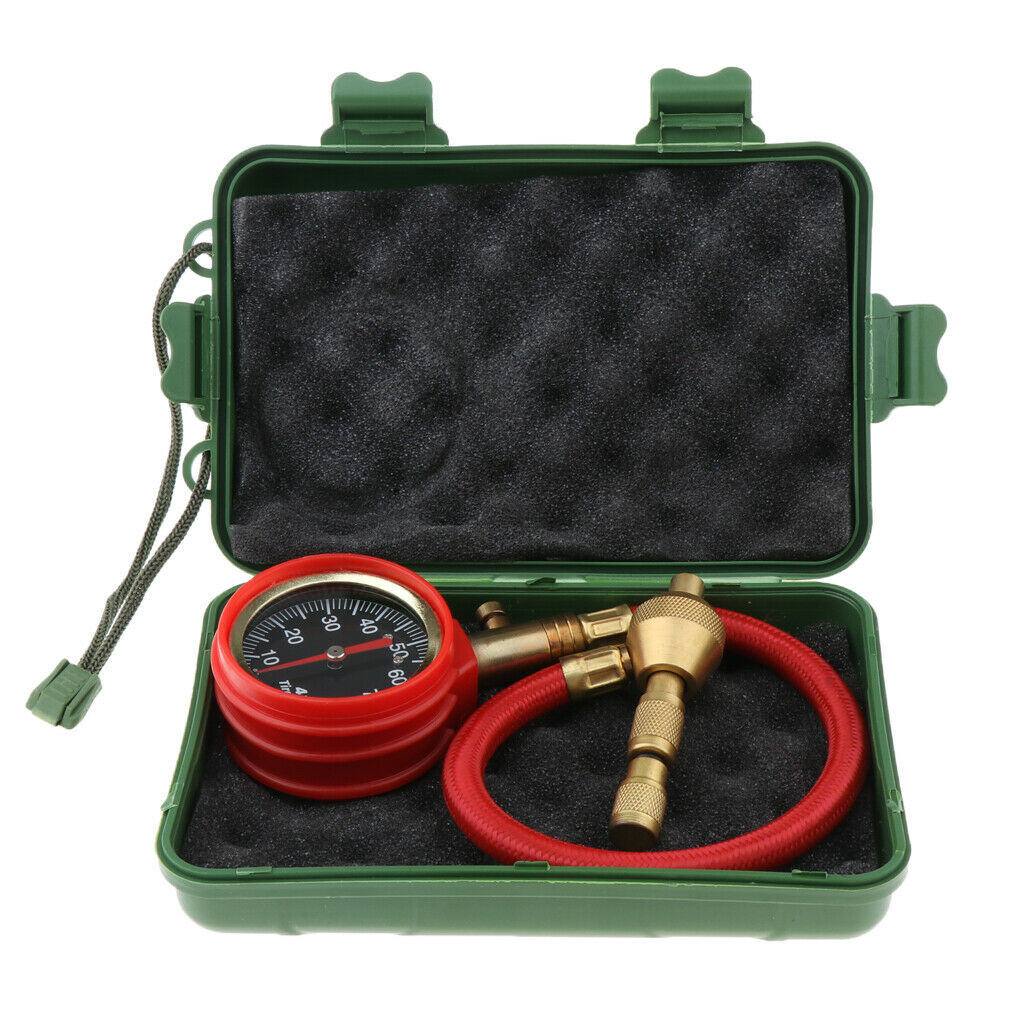 Tyre Pressure Gauge with Flexible Hose And Air Release Valve 5 - 70PSI YX-JP-098