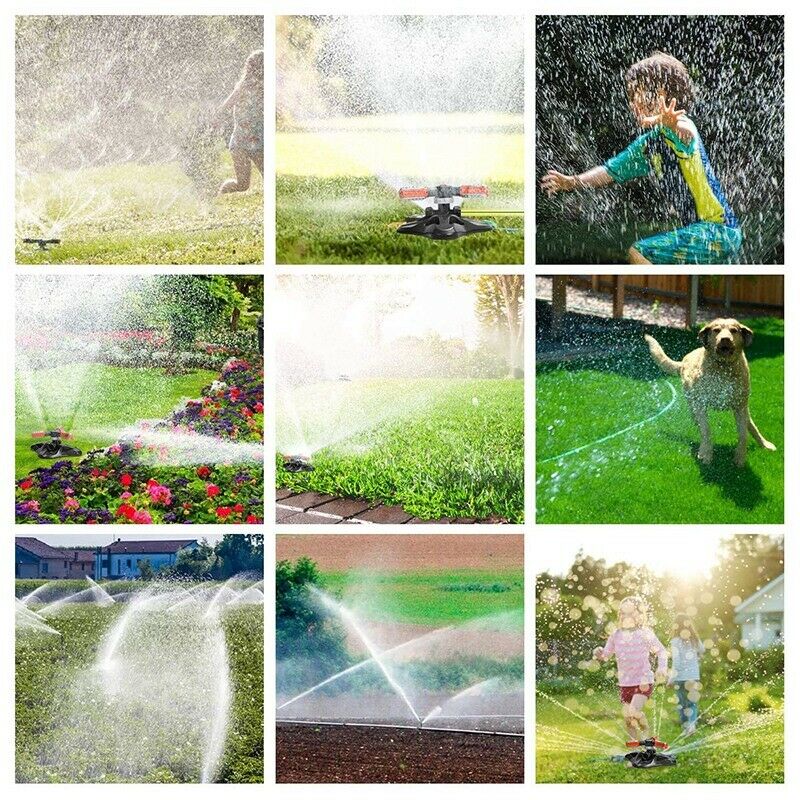 Garden Sprinkler, Upgrade Lawn Sprinkler Automatic 360 Degree Rotating IrrigatX5