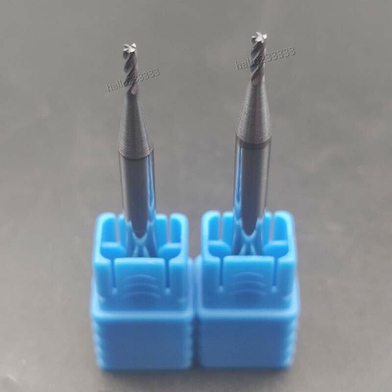5PCS  HRC45-50° 1.5mm*50mm 4 Flutes Solid Carbide Tungsten steel Endmill CNC
