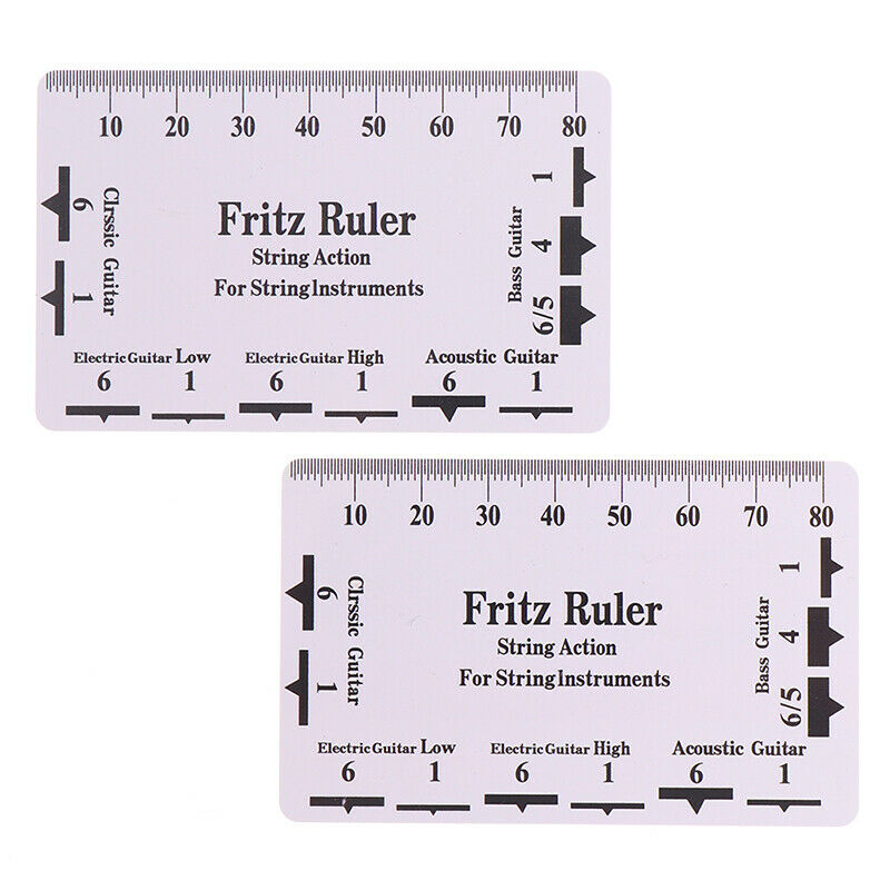 2pcs Guitar String Action Gauge String Pitch Ruler Measuring Tool Guitar .l8