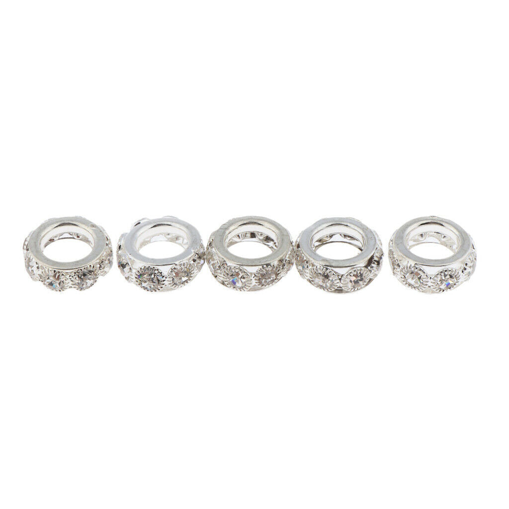 5pcs Dreadlock Hair Beads Hair Braid Rings Cuff Clips Beard Hair Decoration
